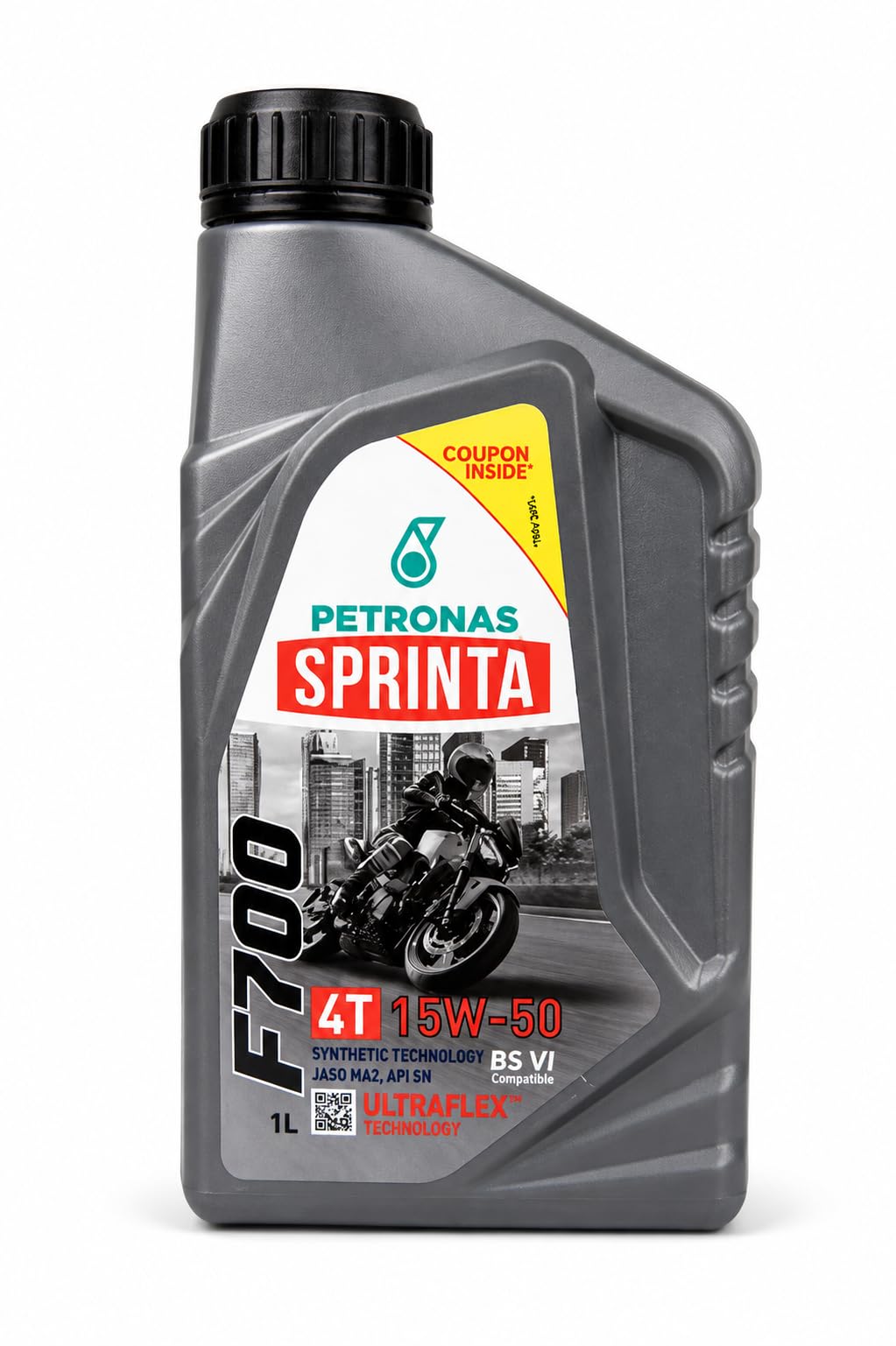 PETRONAS Sprinta F700 4T 15W-50 Synthetic Engine Oil 1L | UltraFlex™ Technology, JASO MA2 & API SN, BS VI Compatible, 4-Stroke Motorcycles, Wear Resistance-image-29