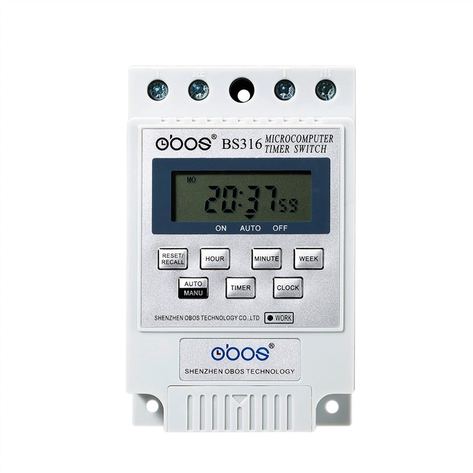 Temporizador Switch220V 25A microordenador inteligente programable temporizador electrónico interruptor relé controlador voltaje seleccionable(DC12V)