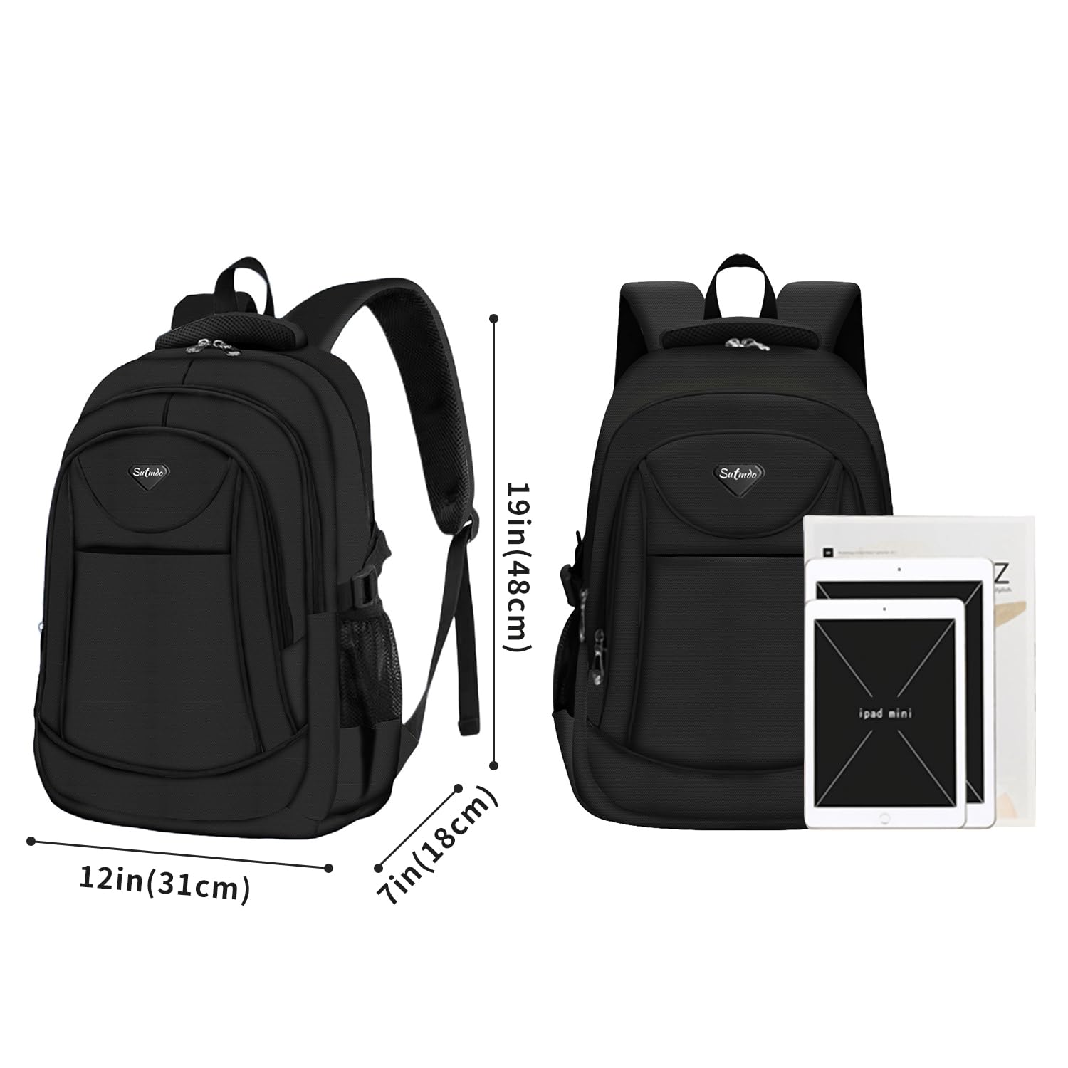 Zaini casual leggeri per ragazzi e ragazze, borse per libri scolastici, zaino per laptop da 15 ", borsa da viaggio