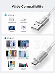USB C Cable [6ft] Type C Charger Cable 3.1A Fast Charging Nylon Braided USB A to USB C Charge Cord for Samsung Galaxy S25 S24 S23 S22 S21 S20 A12 A13 A14 A15 A16 A32 A53 5G Android Phone Tablet PS5 LG