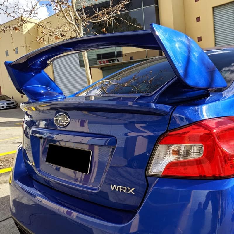 Trunk Spoiler Wing Lip Rear Tail Lid kit ABS OE-Style Fit for 2015-2021 Subaru WRX STI, Car Mods Exterior Accessories Replacement Parts Assembly, 2016 2017 2018 2019 2020 (Painted Blue)