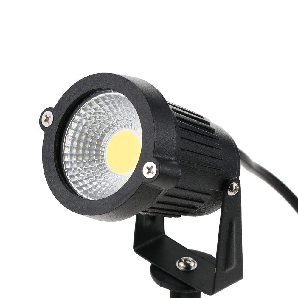 Lot de 10 Spot LED Cob 5W 220V Spots Jardin Orientables avec Piquet Luminaires Extérieur Jardin Terrasse