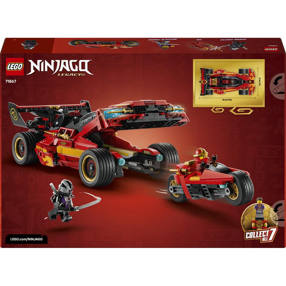 LEGO NINJAGO Ninjaścigacz X-1 — 15-lecie 71867 | pojazd ninja, model pojazdu, prezent dla fana ninja 14+, 691 elementów