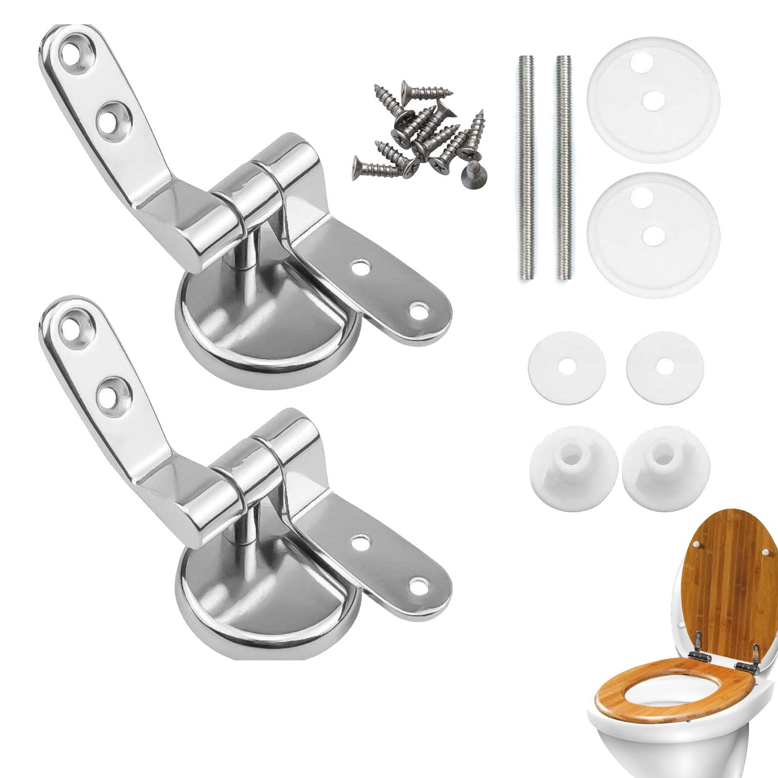 Charniere Abattant Wc 2 Lot, Kit De Charnière Remplacement Pour