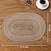 Noctiflorous Oval Braided Placemats Set of 6 Woven 12x17.5 Inch Non Slip Washable Heat Resistant Place Mats Round Tablemats for Dining Kitchen Party Daily Table Decor Dinner Mats (Brown, 6)