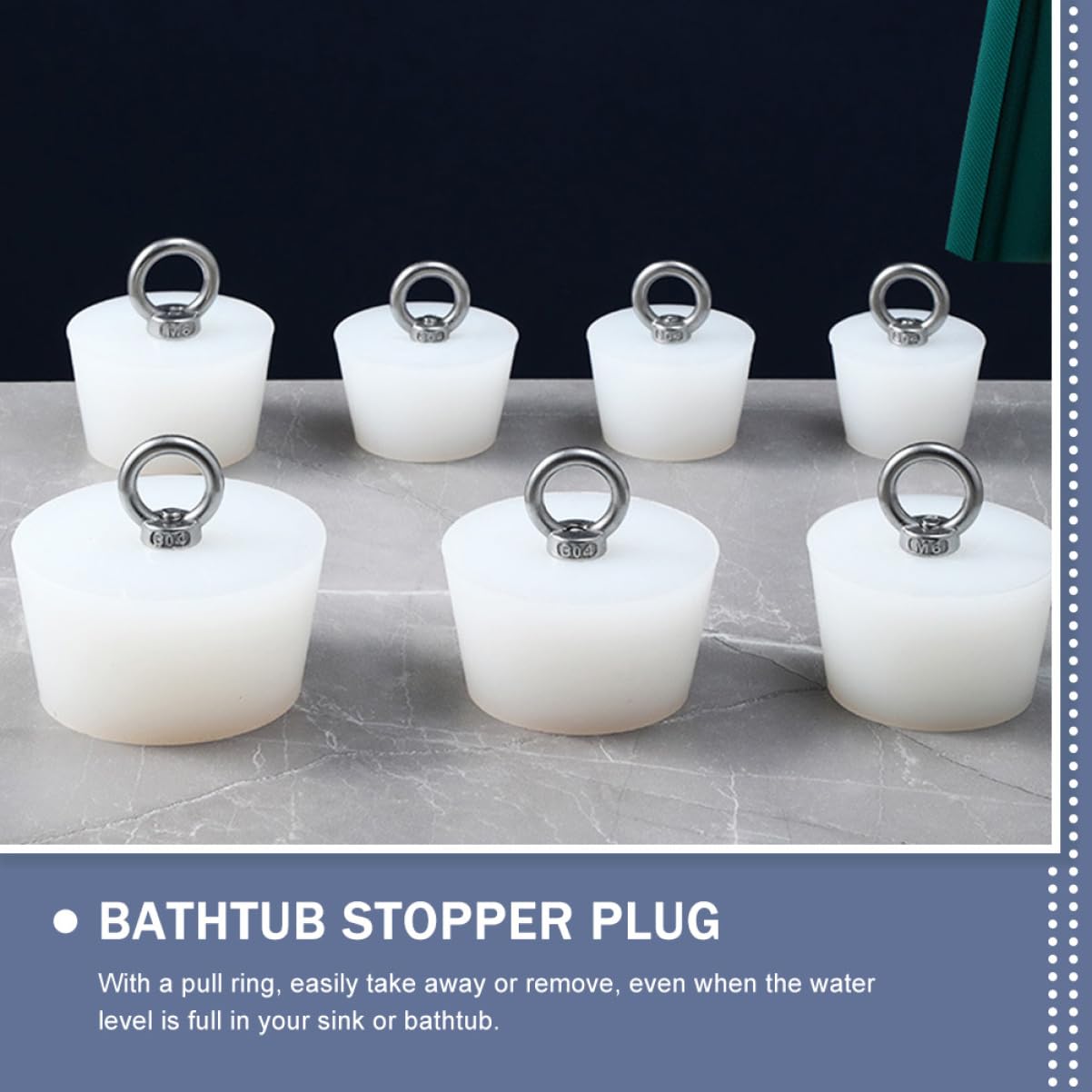 Alipis 12 Piezas Sello De Tapón De Baño Tapón De Pelo para Bañera Tapa De Ducha Tapón De La Bañera Tapón del Lavabo del Baño Anillo De Sellado Prueba De Fugas Caucho