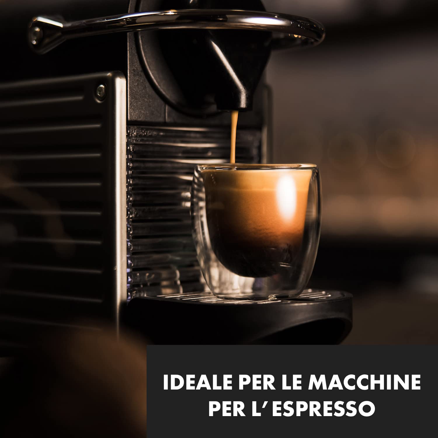 GLASWERK Set di tazze da caffè di design (6 x 80 ml), bicchieri a doppia parete – borosilicato