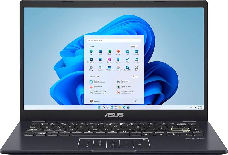 ASUS E410MA 14"" Laptop Computer Intel Celeron N4020 1.1GHz Processor; 4GB DDR4 Onboard RAM; 64GB eMMC Storage; Intel UHD Graphics 600, E410MA-TB.CL464