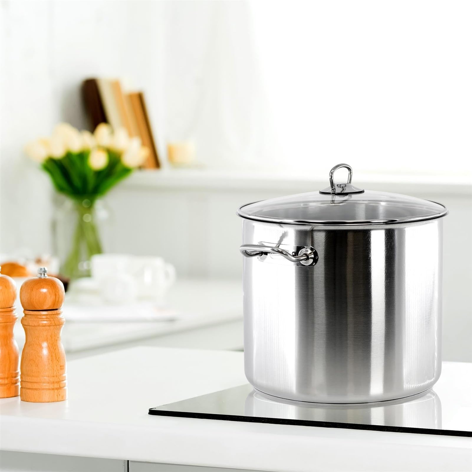 Amazon.com: Large Stock Pot With Lid - Stainless Steel Stock Pot