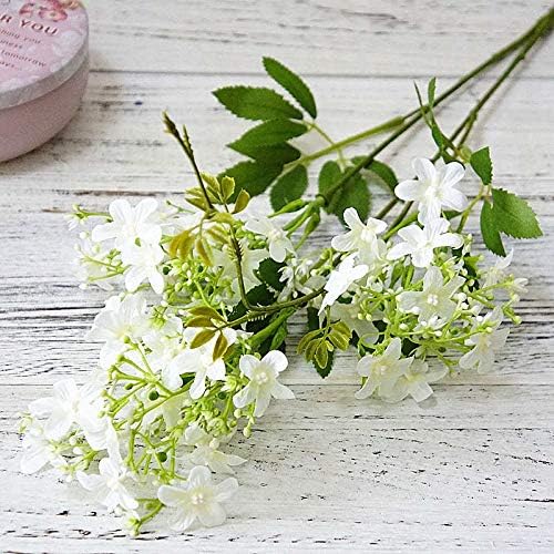 EdricShop - Flores artificiales de tallo largo para decoración del hogar, boda, jardín, fotografía, flores falsas, Nightbush (color blanco)