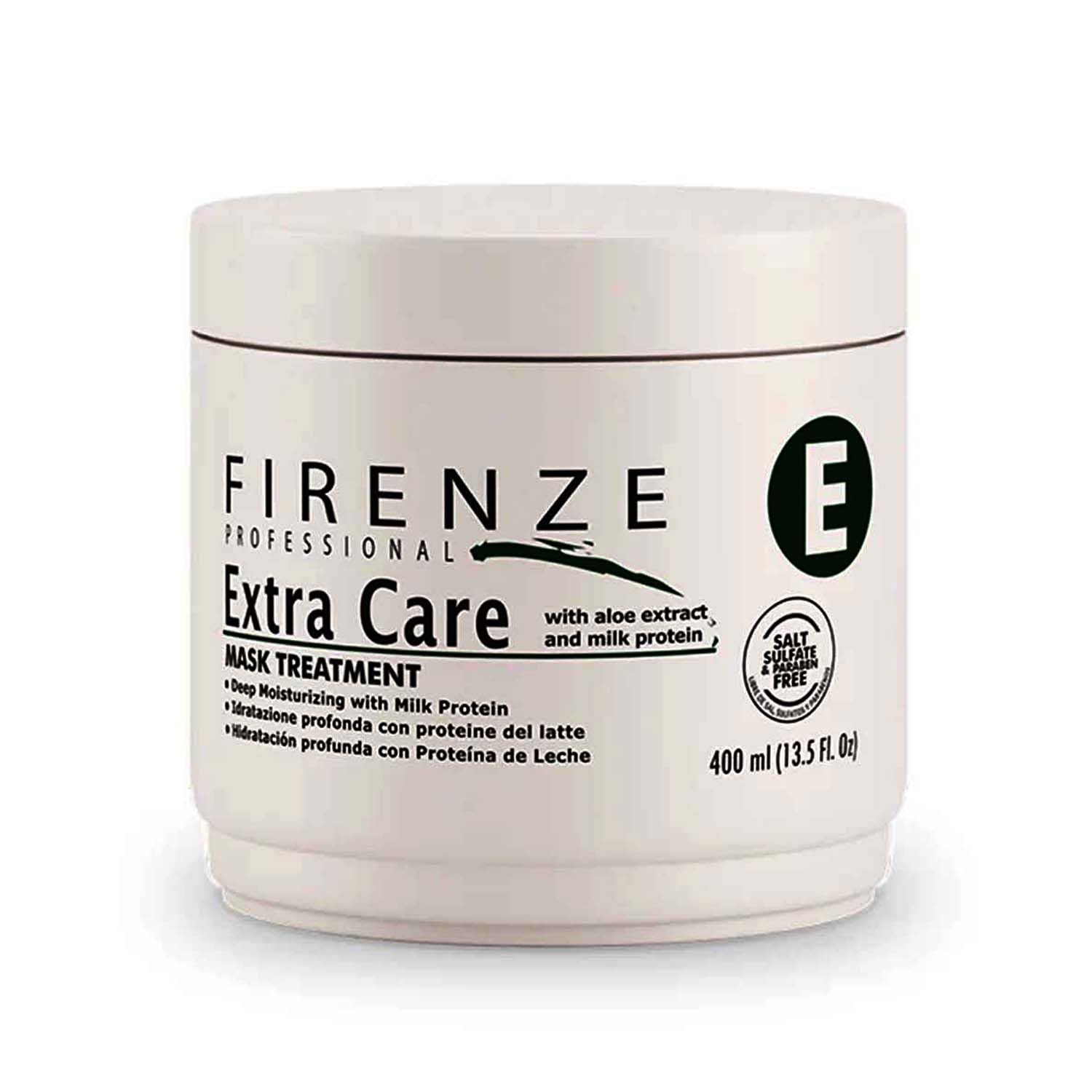 Firenze ProfessionalExtra Care Mask Treatment with aloe extract and milk protein 13.5 oz, Includes Gift Bag