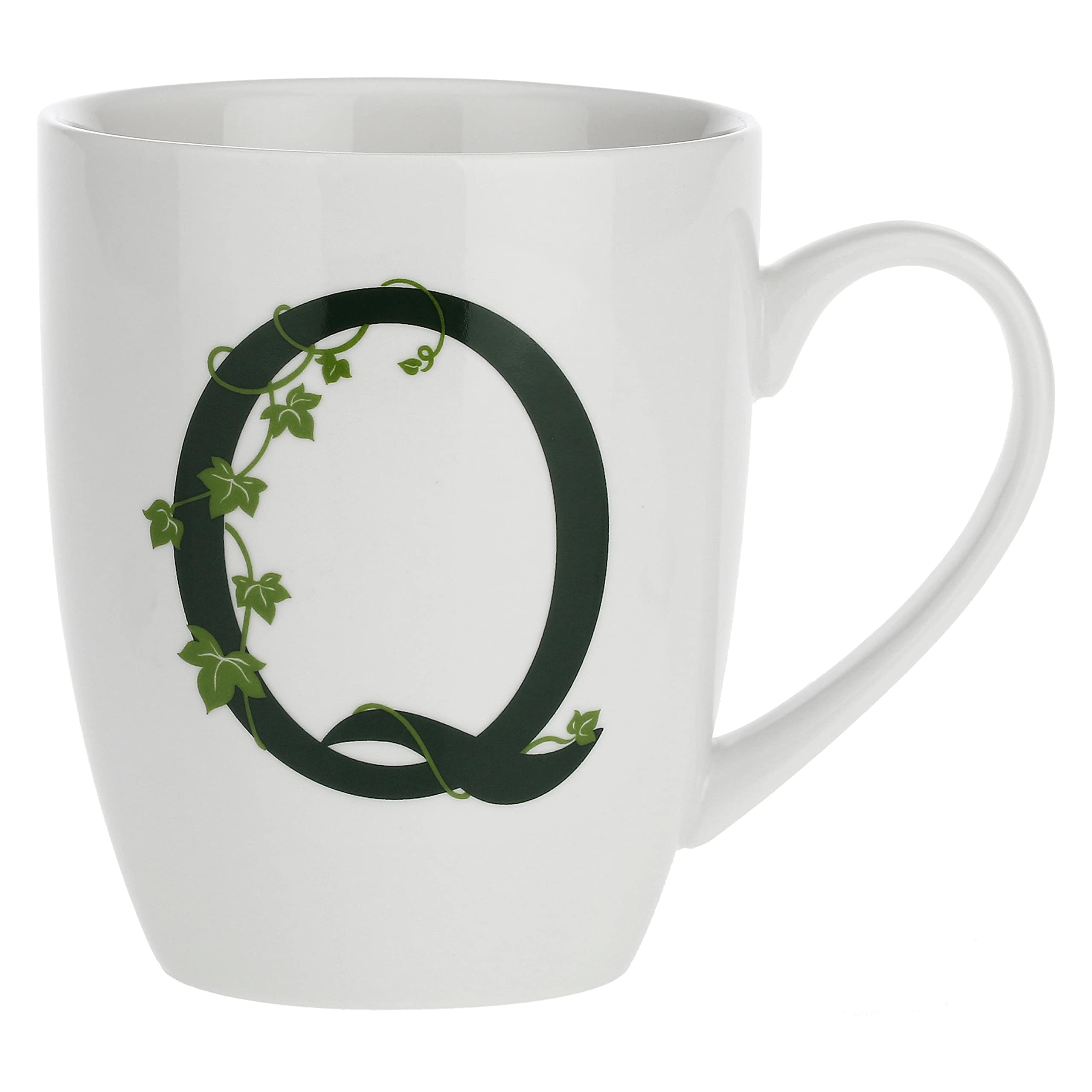 la Porcellana Mug Letter Q, White