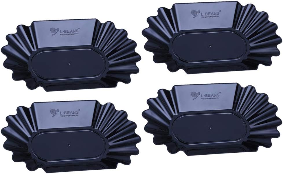 4-Pack Coffee Cupping Tray Snack Plate Bowl Oval Tray for Green and Roasted Coffee Beans