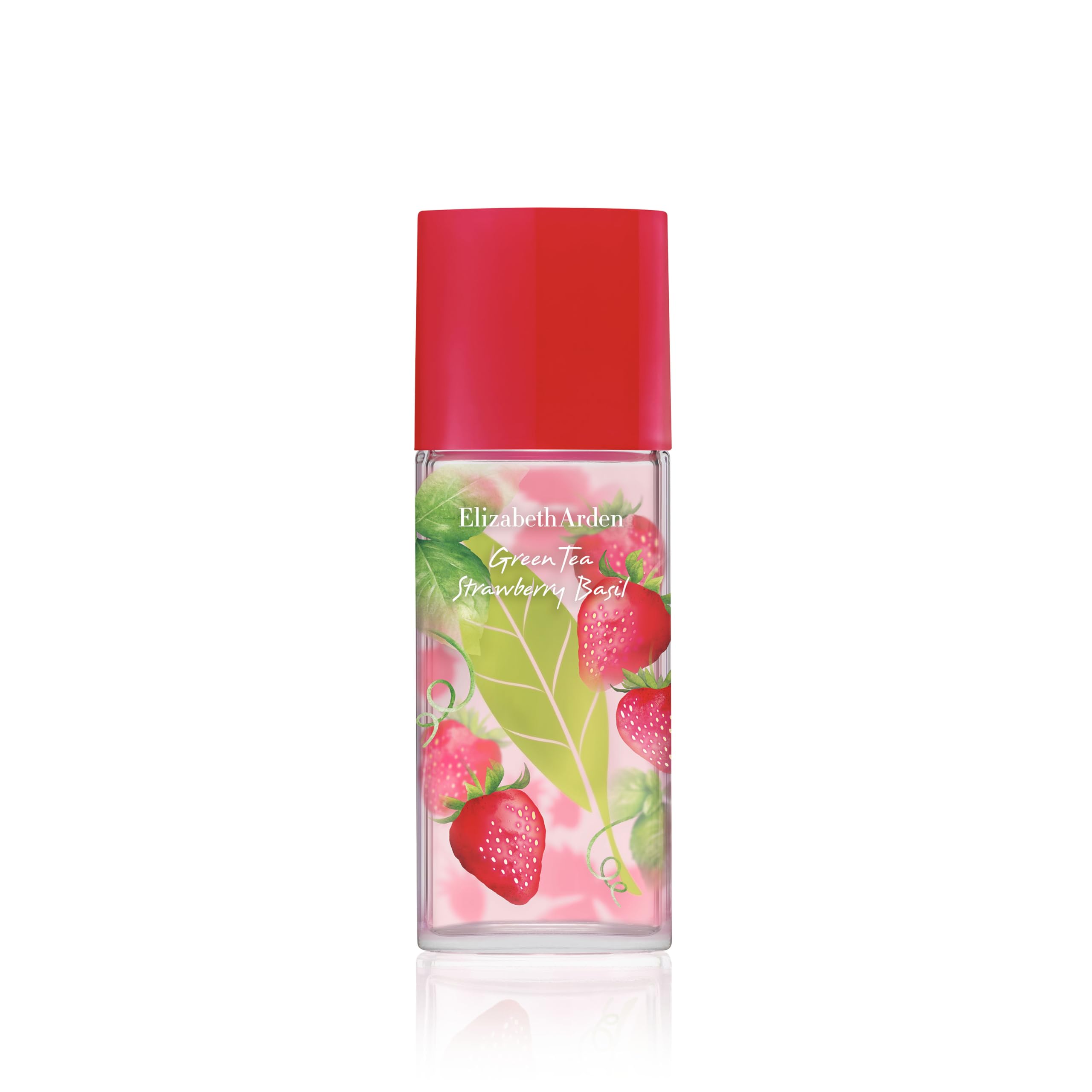 Elizabeth Arden Perfumy damskie Green Tea Strawberry Basil, świeża i owocowa damska woda toaletowa z nutami truskawki, bazylią i zieloną herbatą, długotrwały zapach o lekkim i orzeźwiającym zapachu