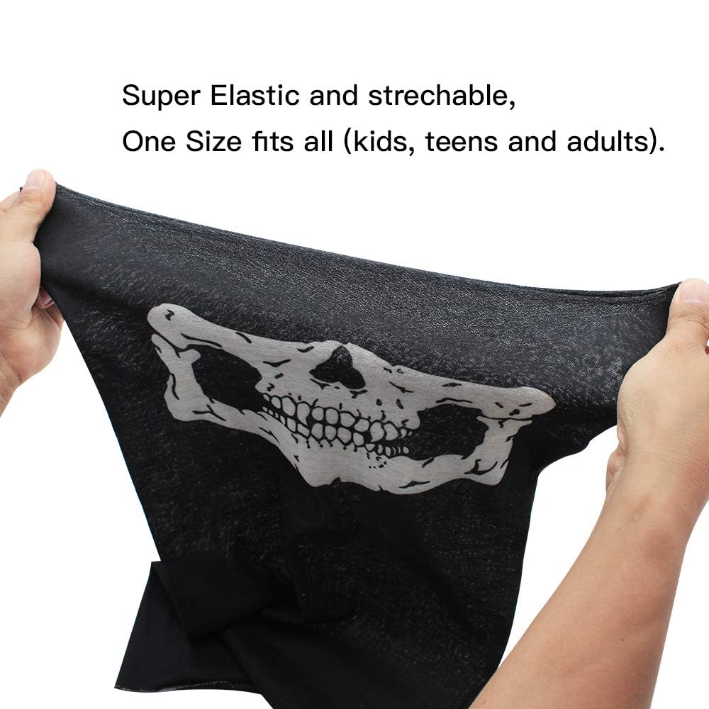 2 Piezas Máscara de Calavera Pasamontañas Bandana de Calavera Máscara Mágica para Halloween Motocicleta y Bici Senderismo Camping