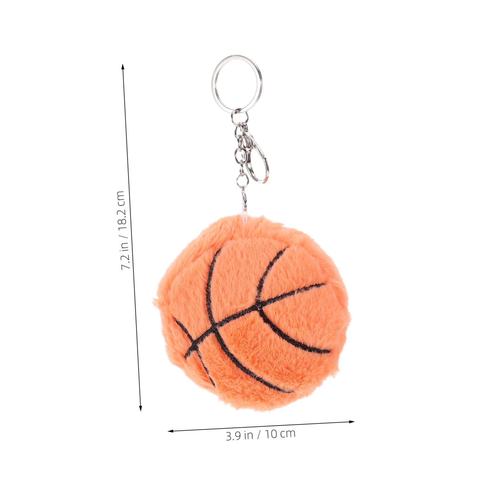 Ipetboom Plush Basketball Keychain Sports Key Chain Ideal for Girls Basketball Pendant Ball Keychain