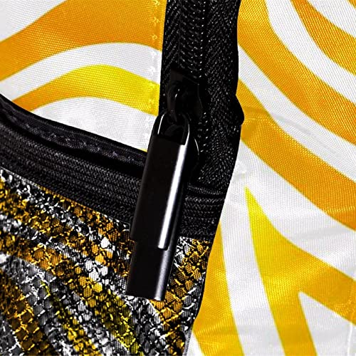 Sac à dos pour garçons et filles imprimé zèbre jaune de 30 cm
