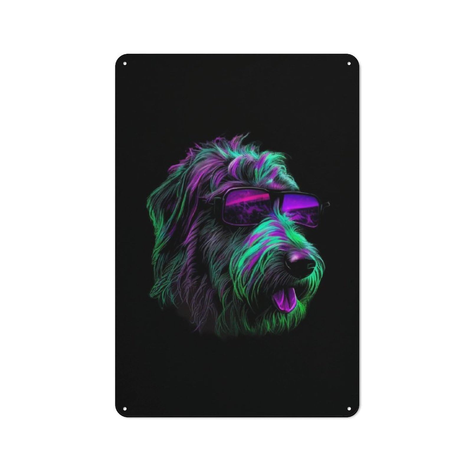 Junmoney Irish Wolfhound Retro Tin Wall Plaque 30X20cm Featuring For Pub Or Café, New-Space Wall Decor For Pub Decor Enthusiasts