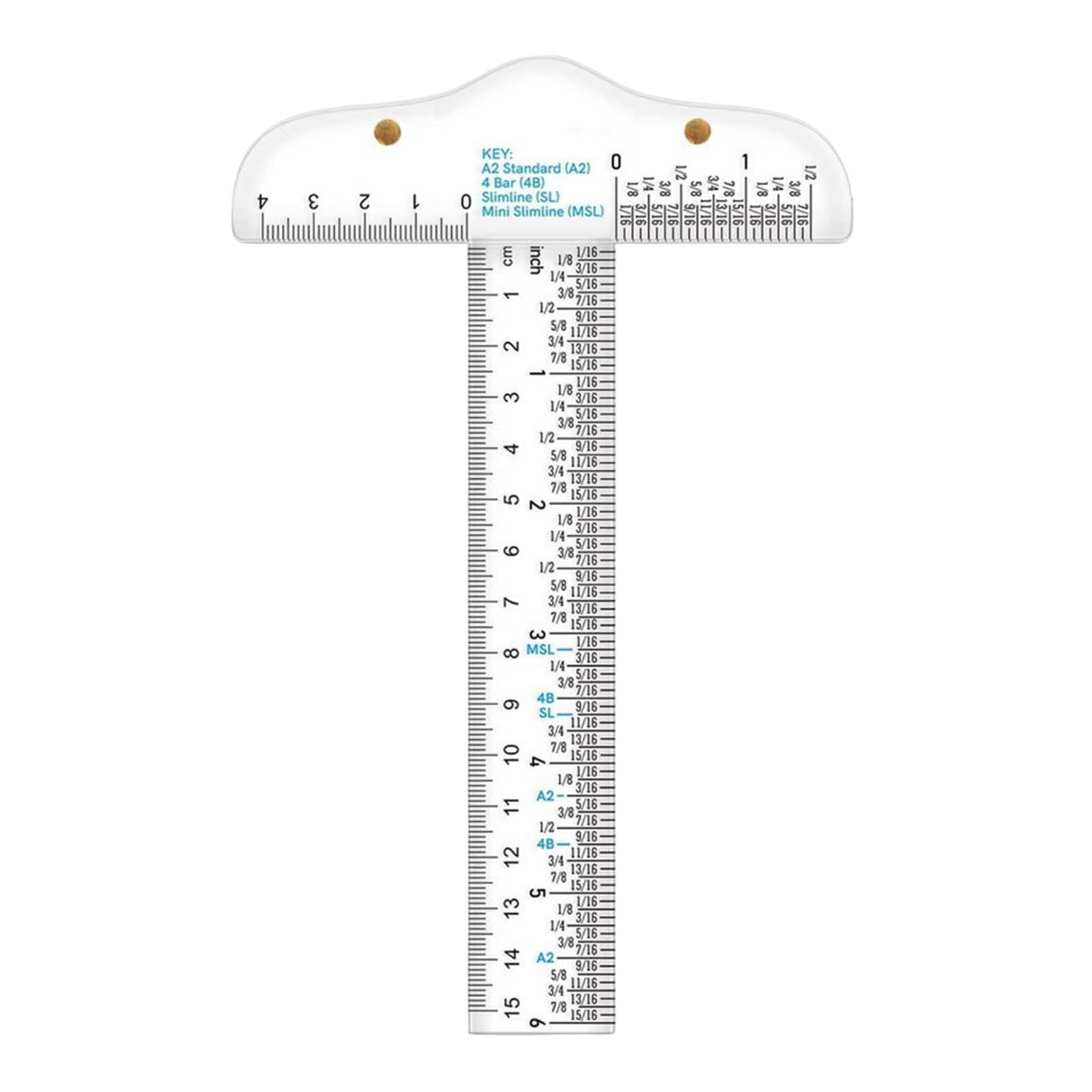 VBSYUYQ 6 Inch Clear Acrylic T-Square Ruler, for Crafting Drafting Layout