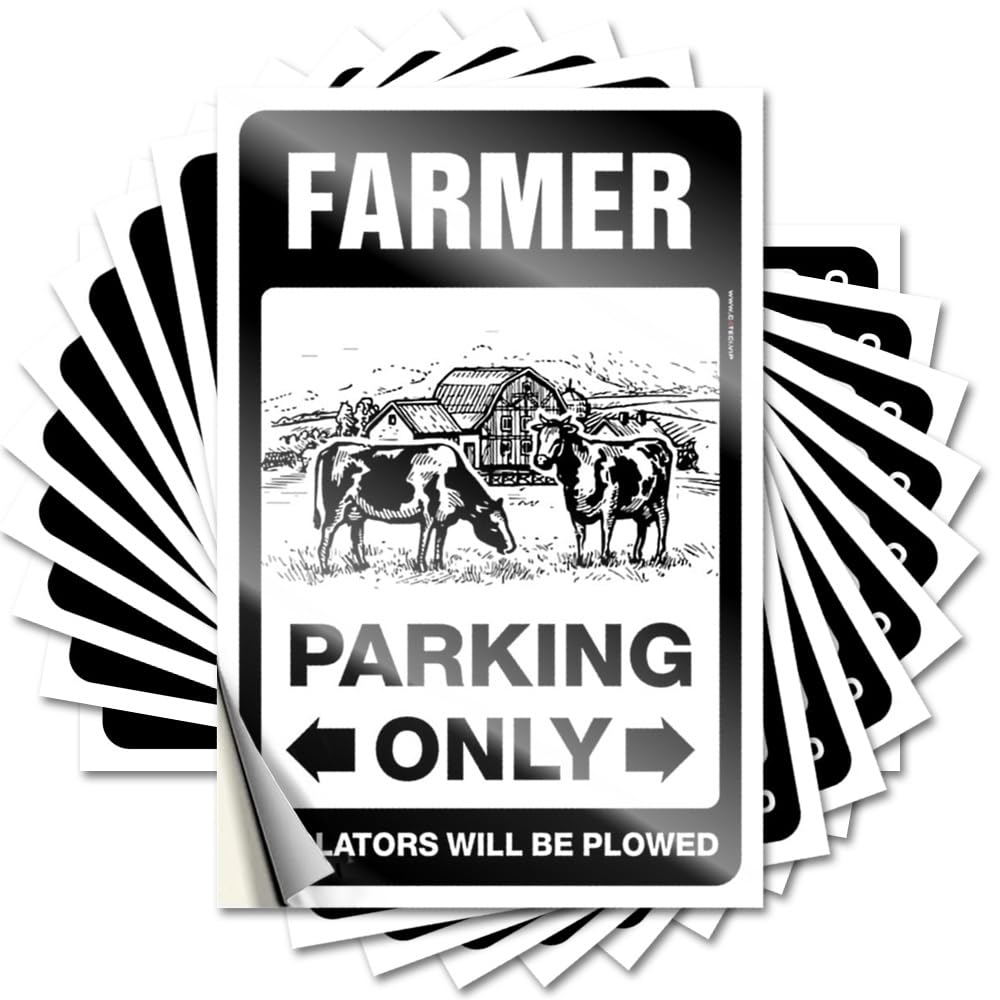 Mens Bedroom Decor Decals - Funny Hunting Case Farmer Parking Only(6X9CM)