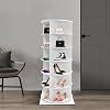 Zapatero giratorio, torre zapatera de niveles giratorios, organizador de zapatos giratorio de pie libre 360° tipo Lazy Susan para entrada, sala (6 niveles/blanco/23.62 * 23.62 * 56.2 pulgadas) 3