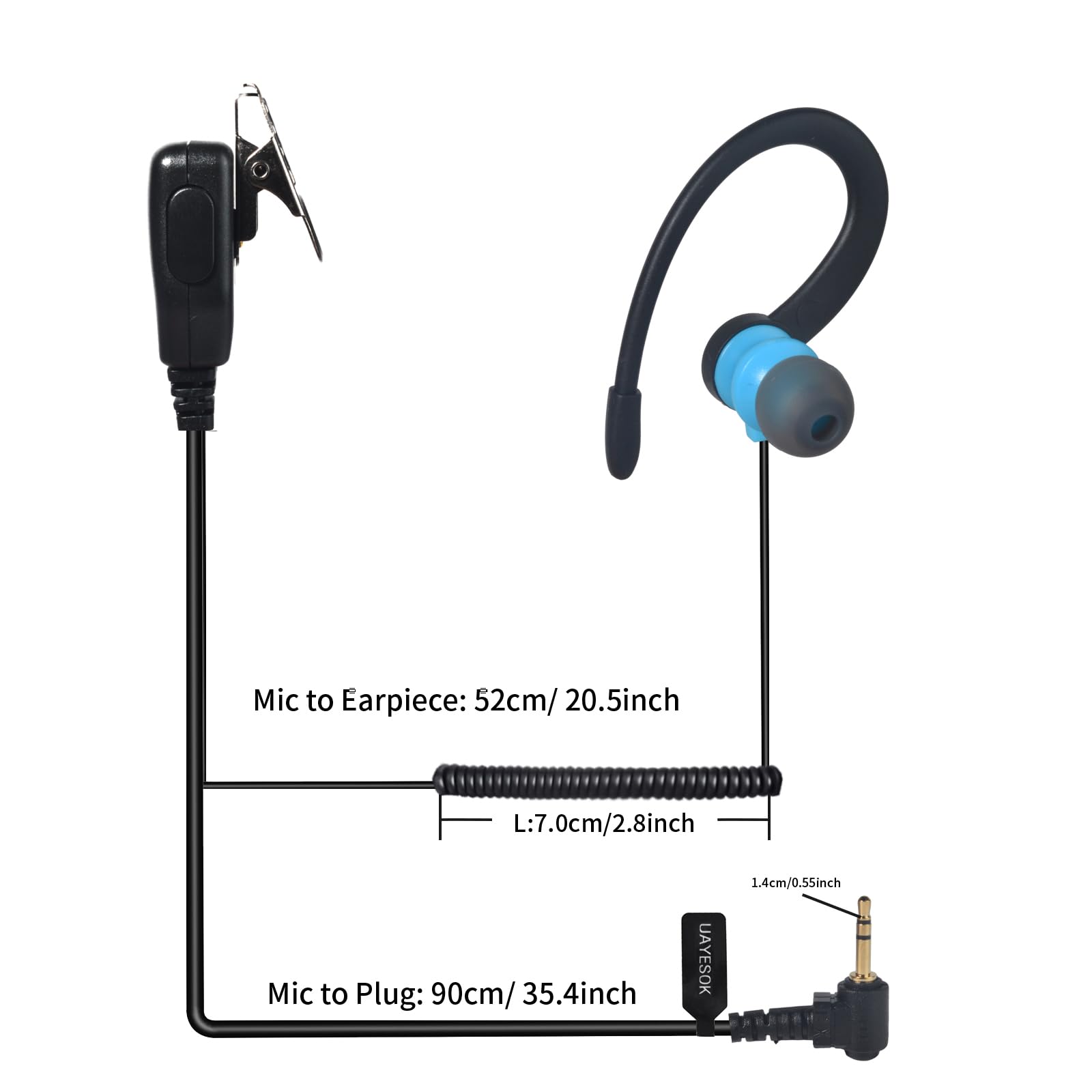 UAYESOK 1 Pin 2.5mm Walkie Talkie Earpiece - Image 3