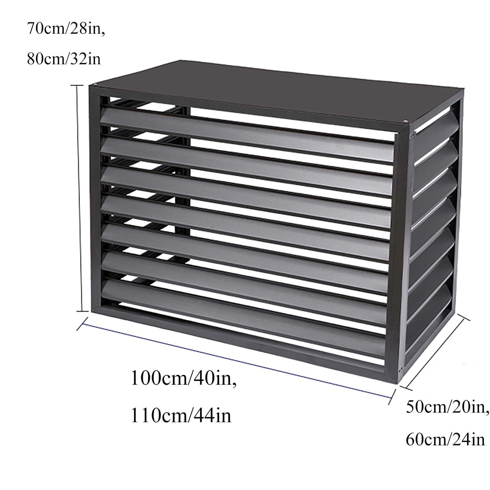 Clôture D'intimité De Couverture De Climatisation Extérieure Cachée, Couverture De Radiateur Domestique, Couverture De Protection De Climatiseur, Protecteur De Grille De Persienne Pour Climatiseurs Et