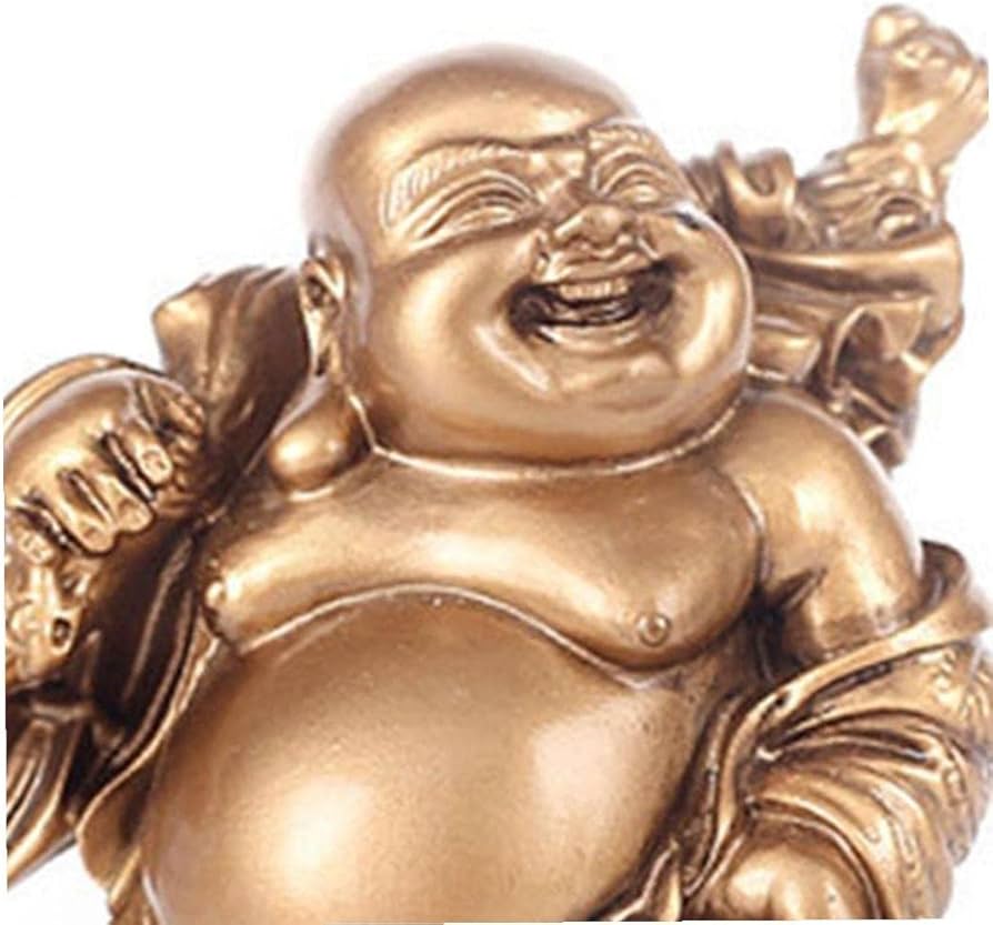 Amazon | 笑い仏像 中国風水 ラッキー 金運弥勒菩薩像 彫刻 彫刻用品
