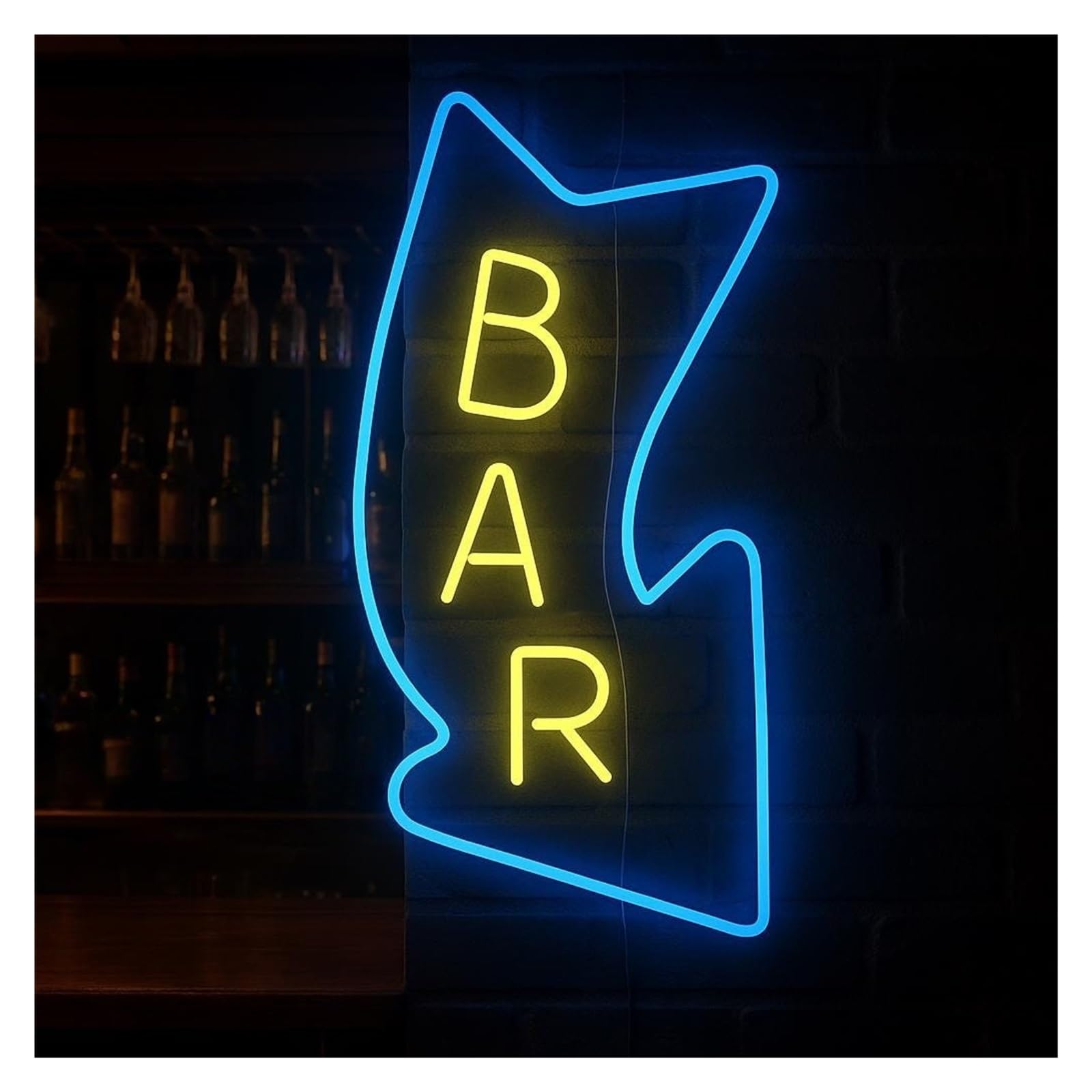 SHOUXI Sign Lamp BAR Neon Sign, Suitable for Kitchen Man Cave Decor with Dimmable 38cm