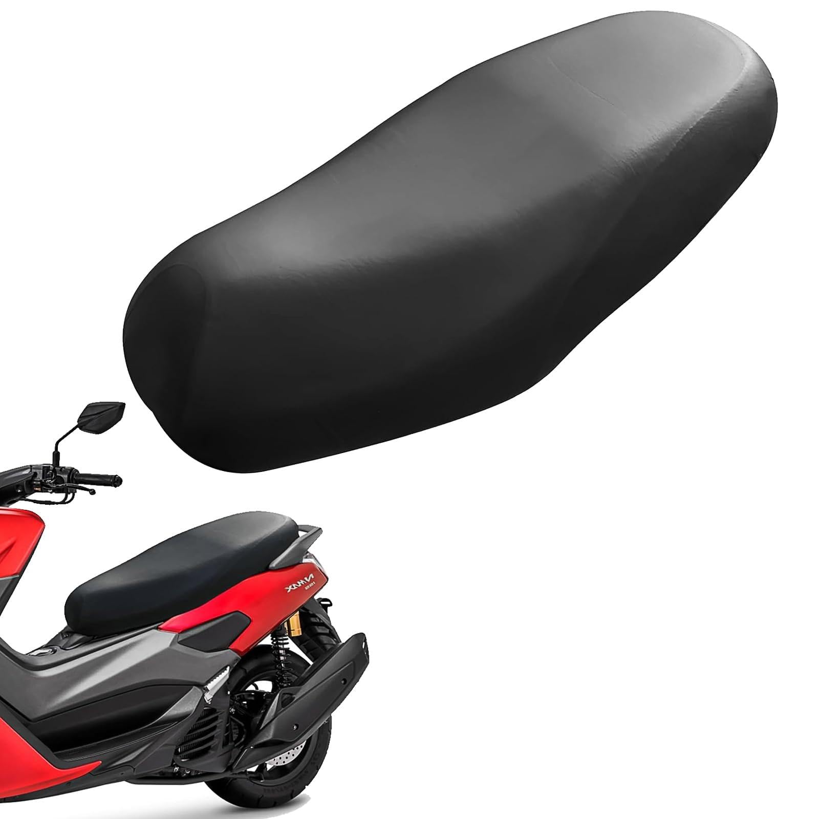 Coprisedile Moto In Pelle PU Impermeabile, Nero Spesso, Con Vestibilità Elastica Per Scooter E Bici Elettrica
