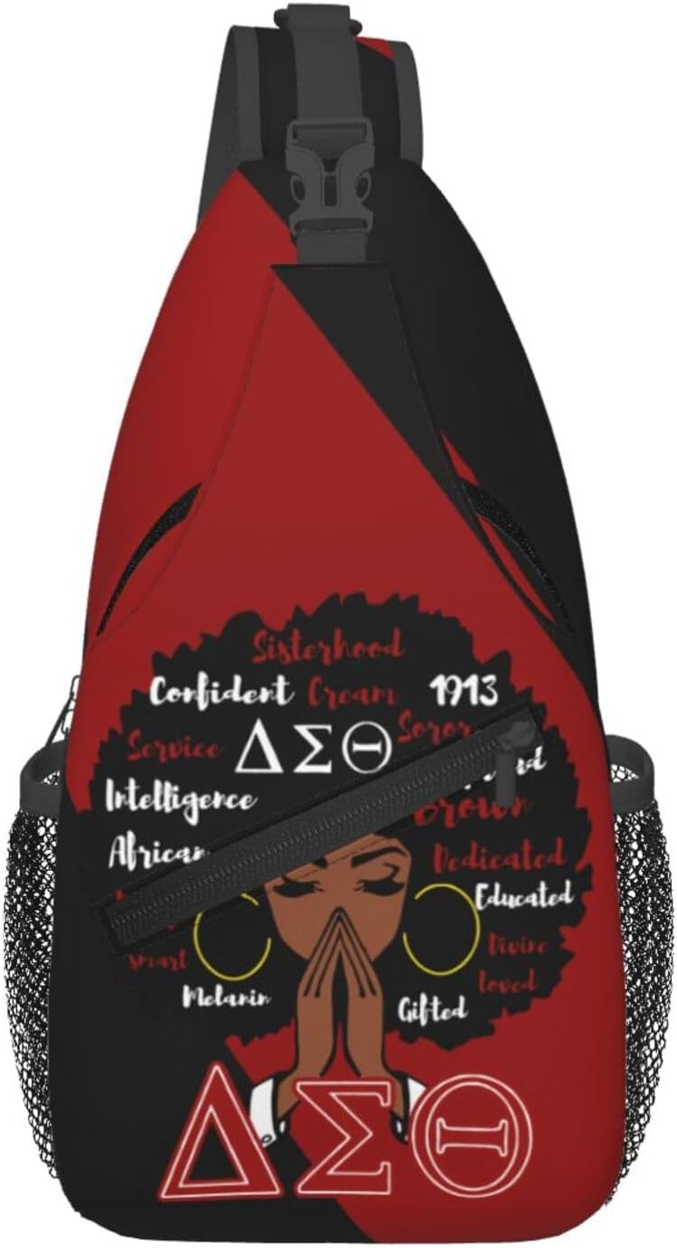 Sorority Sling Bag Crossbody Travel Hiking Chest Backpack Shoulder Daypack For Women