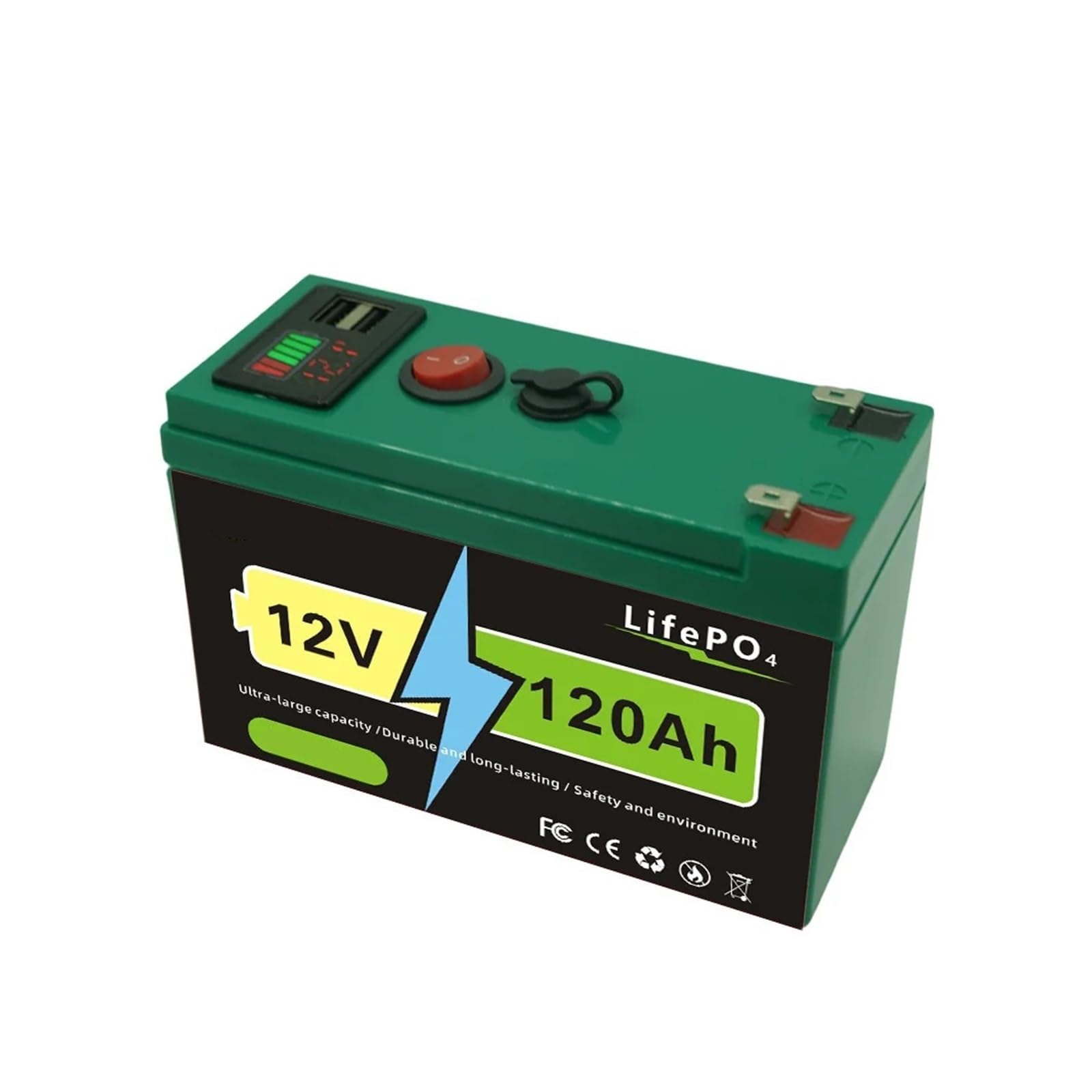 Batteria A Ciclo Profondo Lithium12VBatteria 150Ah LiFePO4 4000+ Cicli Profondi