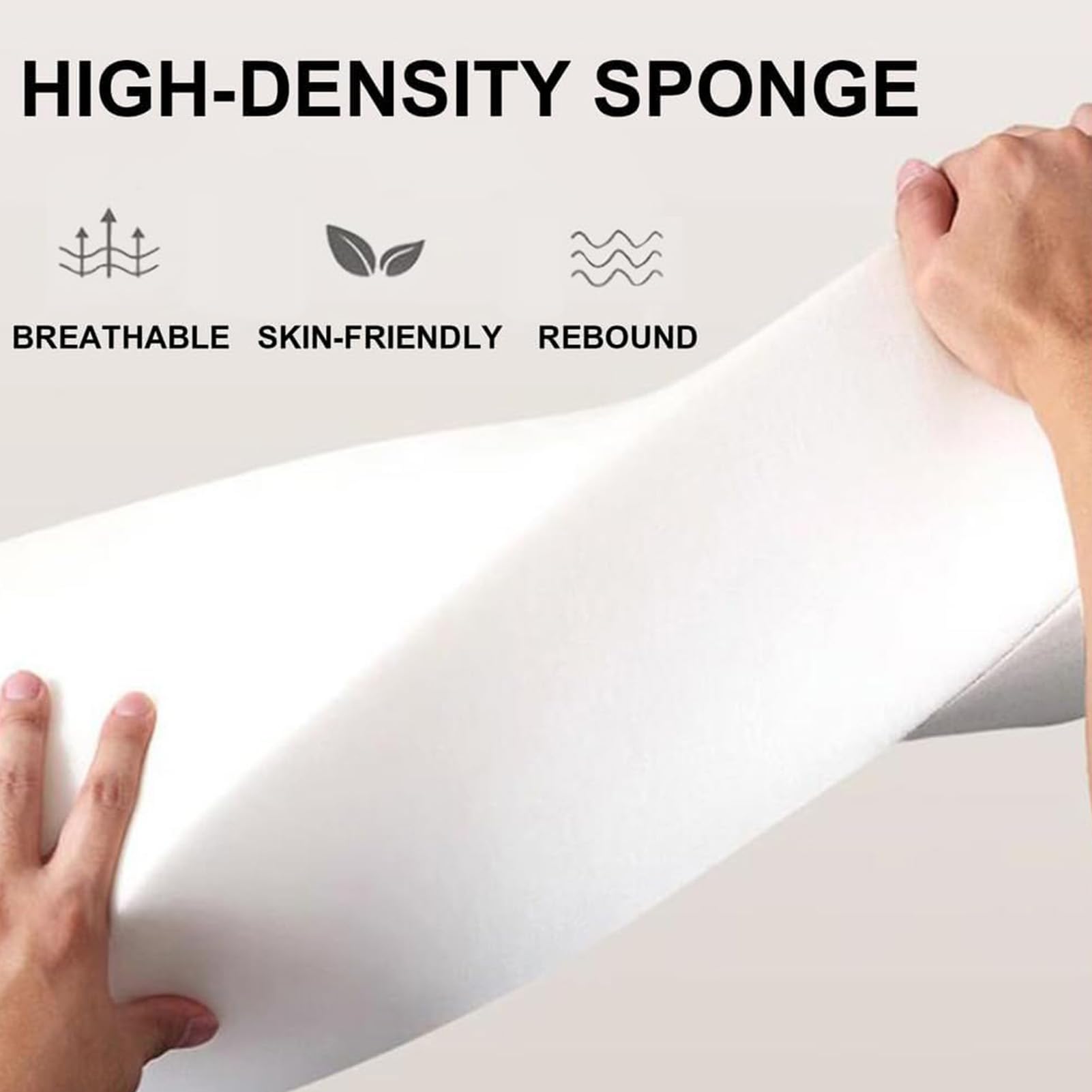 Cabecera De Rectángulo Almohada Soporte De Lectura Cama Tapizada | Posicionamiento,Almohada de Cuña Contra la Pared,Cabecera de Diván con Soporte Grande,Funda Removible