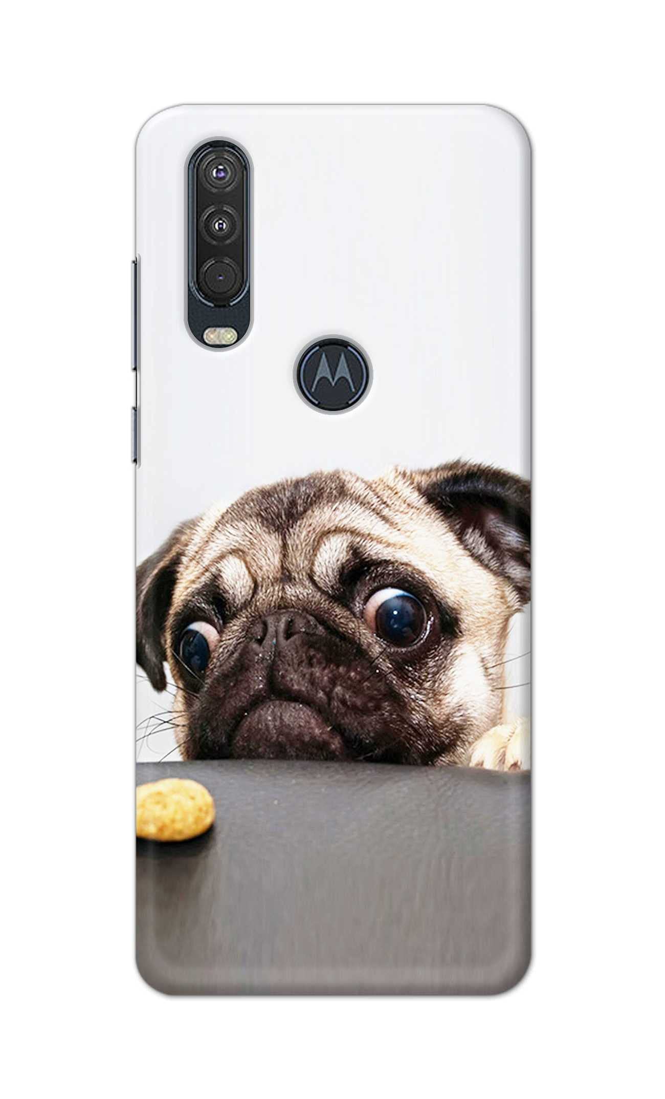 MaroraCasesMaroraCases Pug Dog Printed Designer Hard Back Case Cover for Motorola Moto One Action, Moto P40 Power -(DS) MRR2001