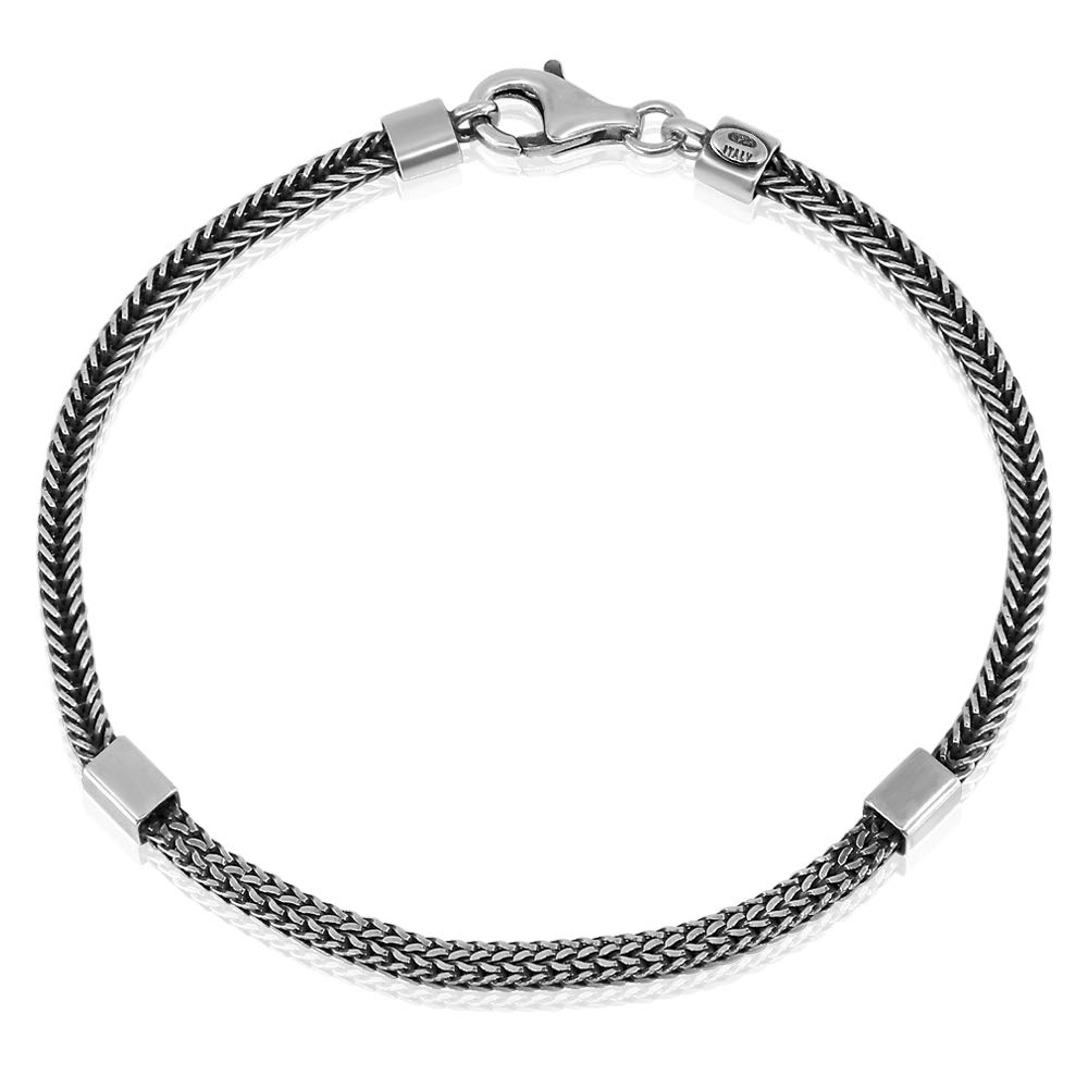 VY JEWELRY Venice Flow - Italian 925 Sterling Silver Gentle Bracelet - Sizes 7 to 9.5 Inches