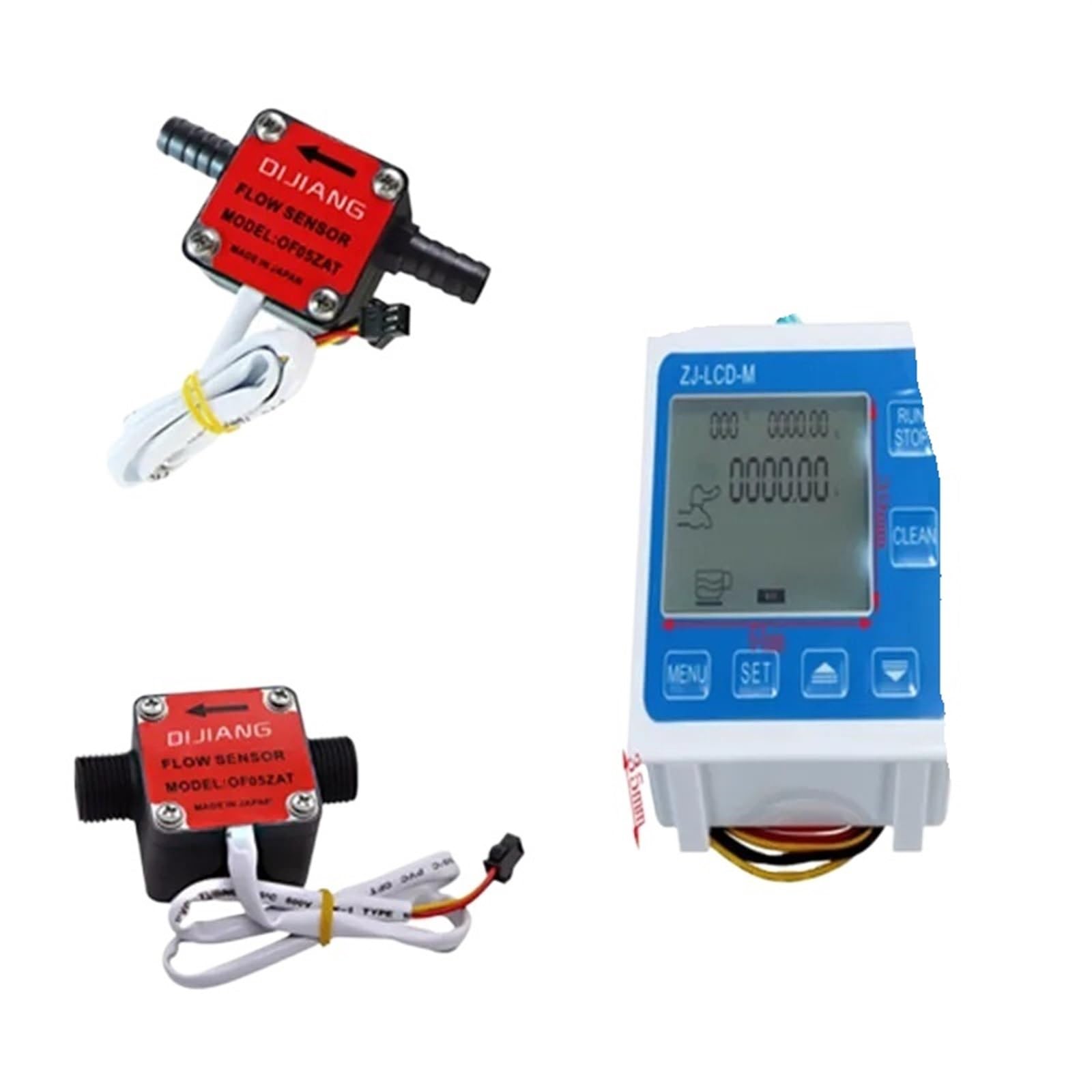 Flow Meter Fuel Gauge flowmeter caudalimetro Counter Flow Indicator Sensor Diesel Gasoline Gear Flow Sensor with LCD Flow Meter(DN10)