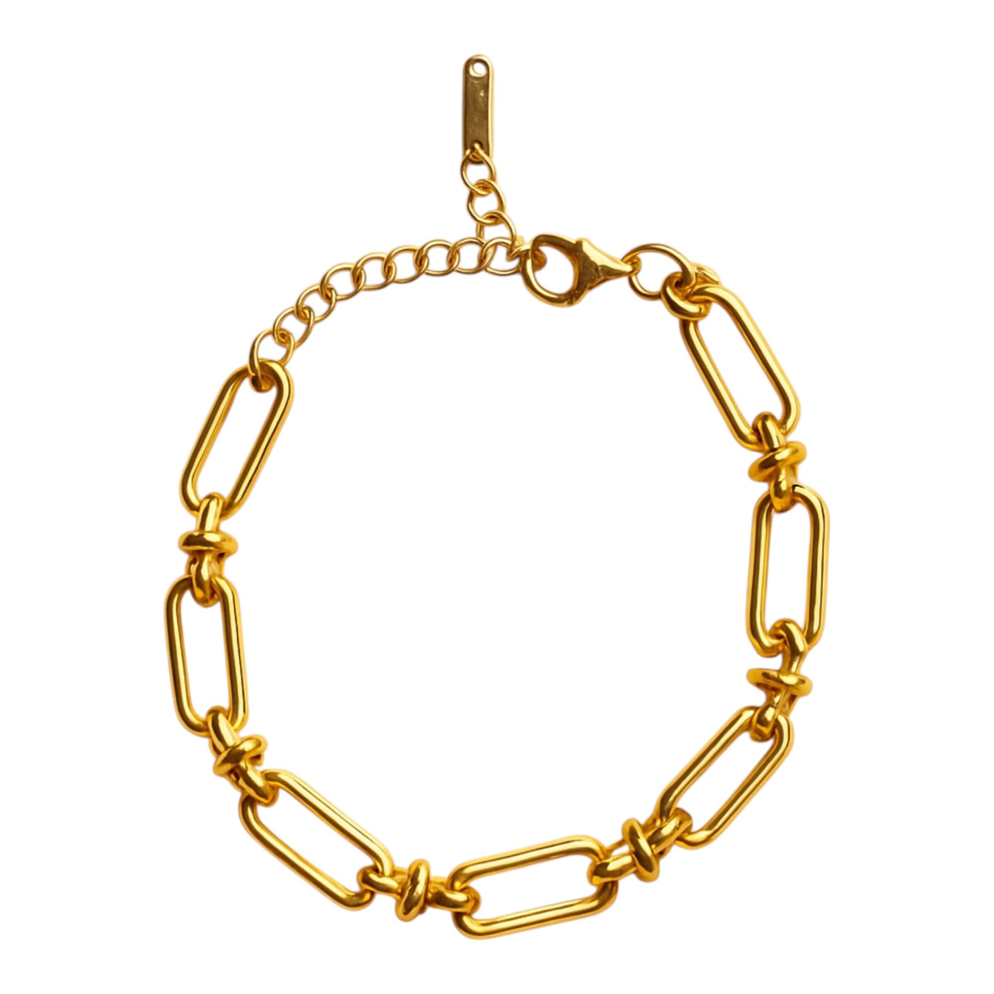 Chain Maille Bracelet for Women & Girls | Gold Stainless Steel Fashion Jewellery | Stylish Everyday Wear | Free Size-image-26