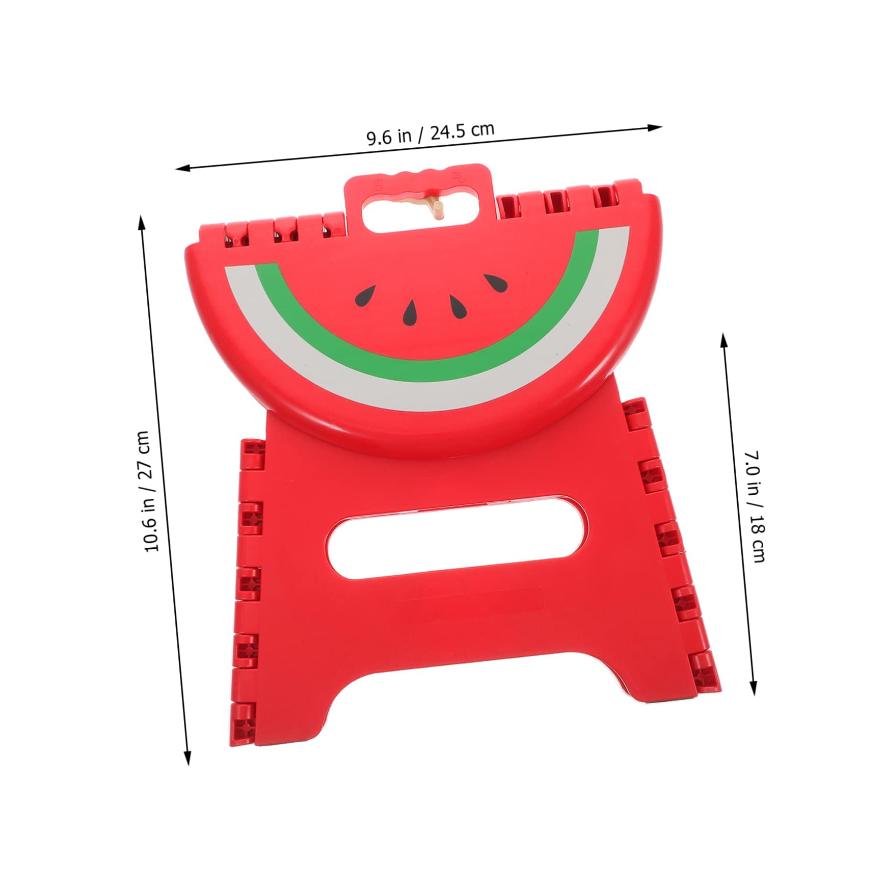 Toyvian Tabouret Pliant Portable en Plastique Rouge, Petit Format, Compact