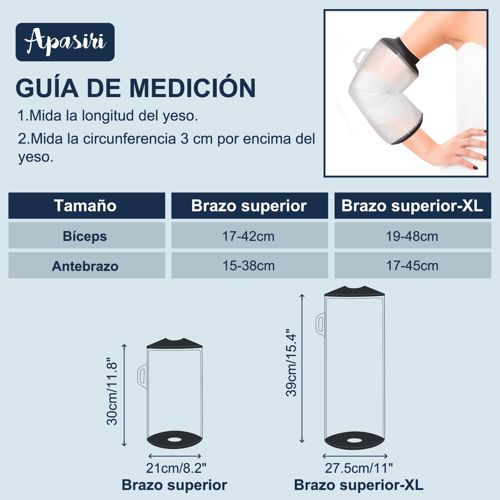 Protector de PICC para Brazo Superior – Reutilizable Sin Látex, Impermeable para Ducha, Calidad Médica para Adultos