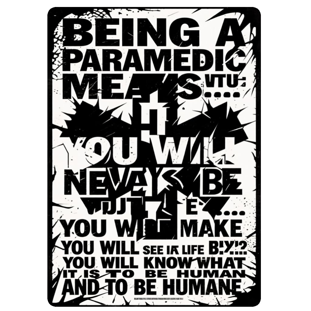 Paramedic Inspirational Motivational Tin Sign, 8x12 Inch
