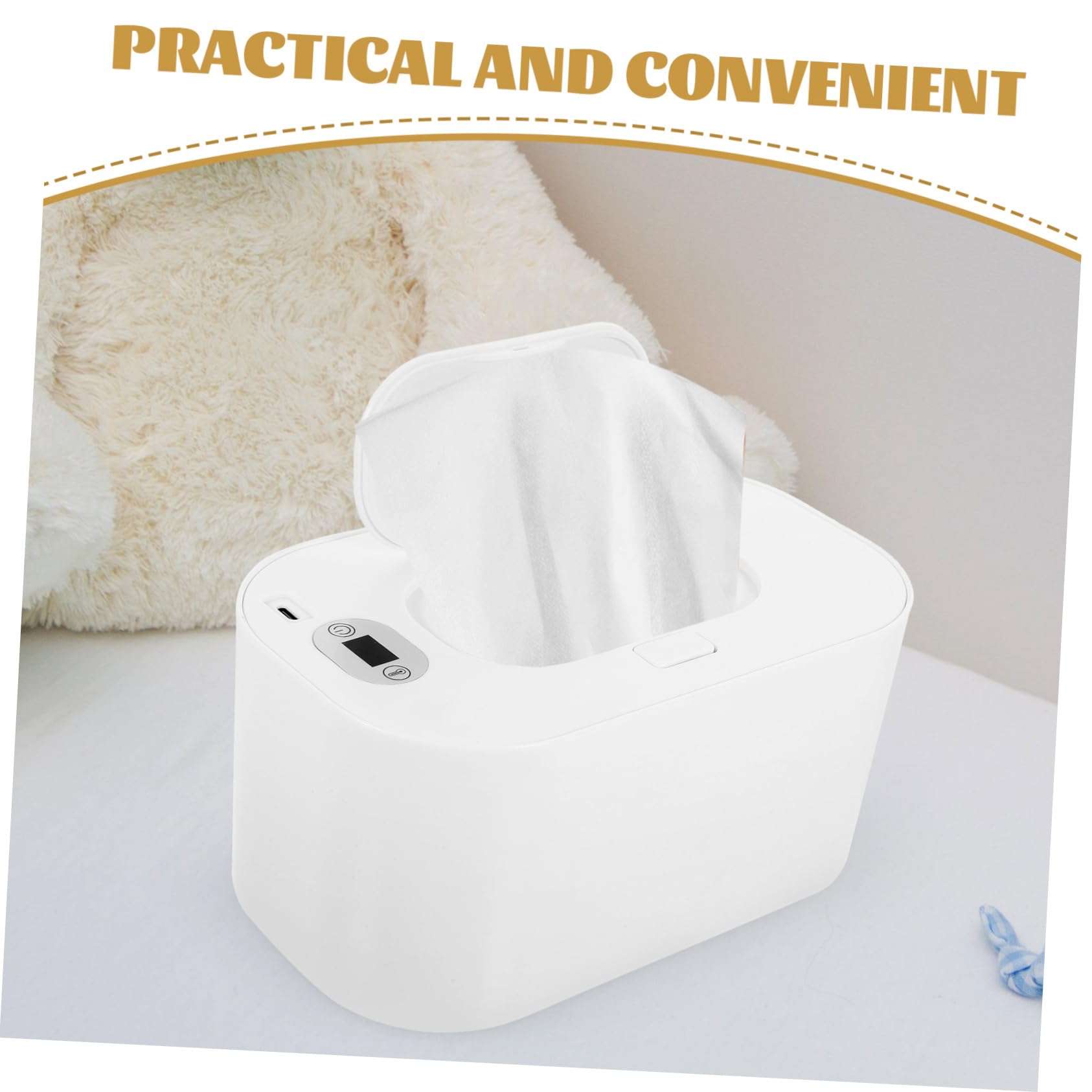 TOYANDONA 2st Wärmer Wischen Babytücher Auto Feuchttücher Heizung Papiertücher Babytuchwärmer Baby-gewebewärmer Nassgewebe-erhitzer Baby-wischtuchwärmer Thermobox Tragbar Abs Reisen Weiß