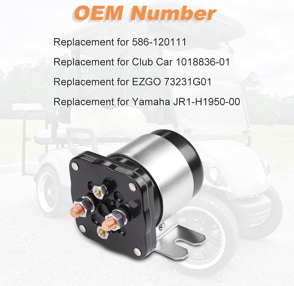 Compatible with 73231G01 48V 4 Terminal Solenoid Yamaha G19 G22 EZGO Club Car DS & Precedent Yamaha Electric Replacement for 1018836-01 586-120111 JR1-H1950-00