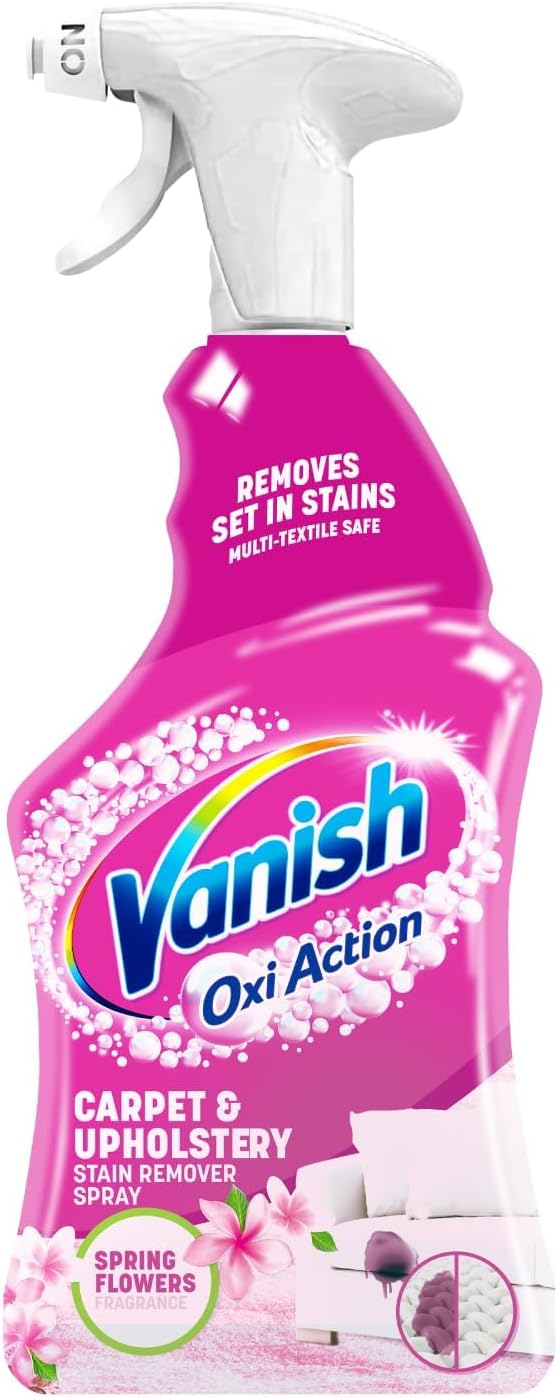 Oxi Action I Instant Stain Remover Spray | Suitable for Carpet, Sofa and Curtains I Works on Tough Stains in 30 Sec| Pretreat Clothes | Spring Flowers Fragrance | 500 ml