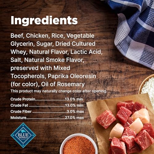 Blue Buffalo Nudges Grillers Natural Dog Treats with Real USA Beef, Made in the USA, Steak, 36-oz Bag - Thumbnail 5