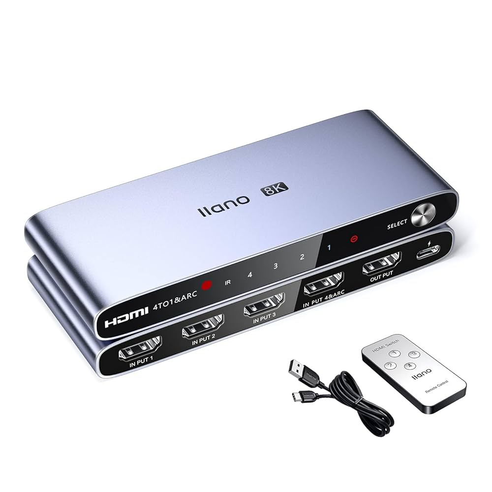 Amazon.com: llano HDMI 2.1 Switch, HDMI Switcher 4K@120Hz 8K