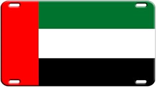 Dubai UAE Arab Emirates Country Flag Aluminum Metal Novelty License Plate Tag
