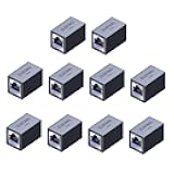 ZUZONG 10GB RJ45 Coupler, 10Gbps in Line Ethernet Extender Adapter for Cat8/Cat7/Cat6a/Cat6/Cat5e/Cat5 Cable, PC Router Modem PS5 Xbox Female to Female (10 PCS)