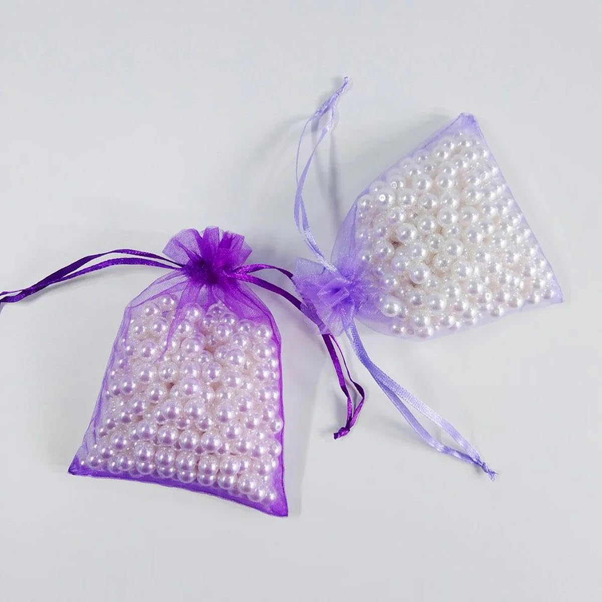 Sacs cadeaux Organza Pochettes à cordon pour bijou Sacs en Organza 7x9 9x12 10x15 13x18CM, 100 pièces, sacs d'emballage de bijoux, décoration de fête de mariage, sacs à tirer, pochettes cadeaux(Dark P