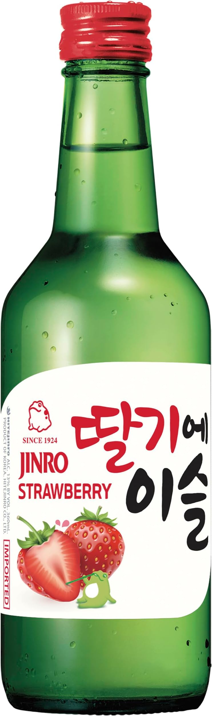 JINROStrawberry Flavour Soju 350ml 13% Alc./Vol