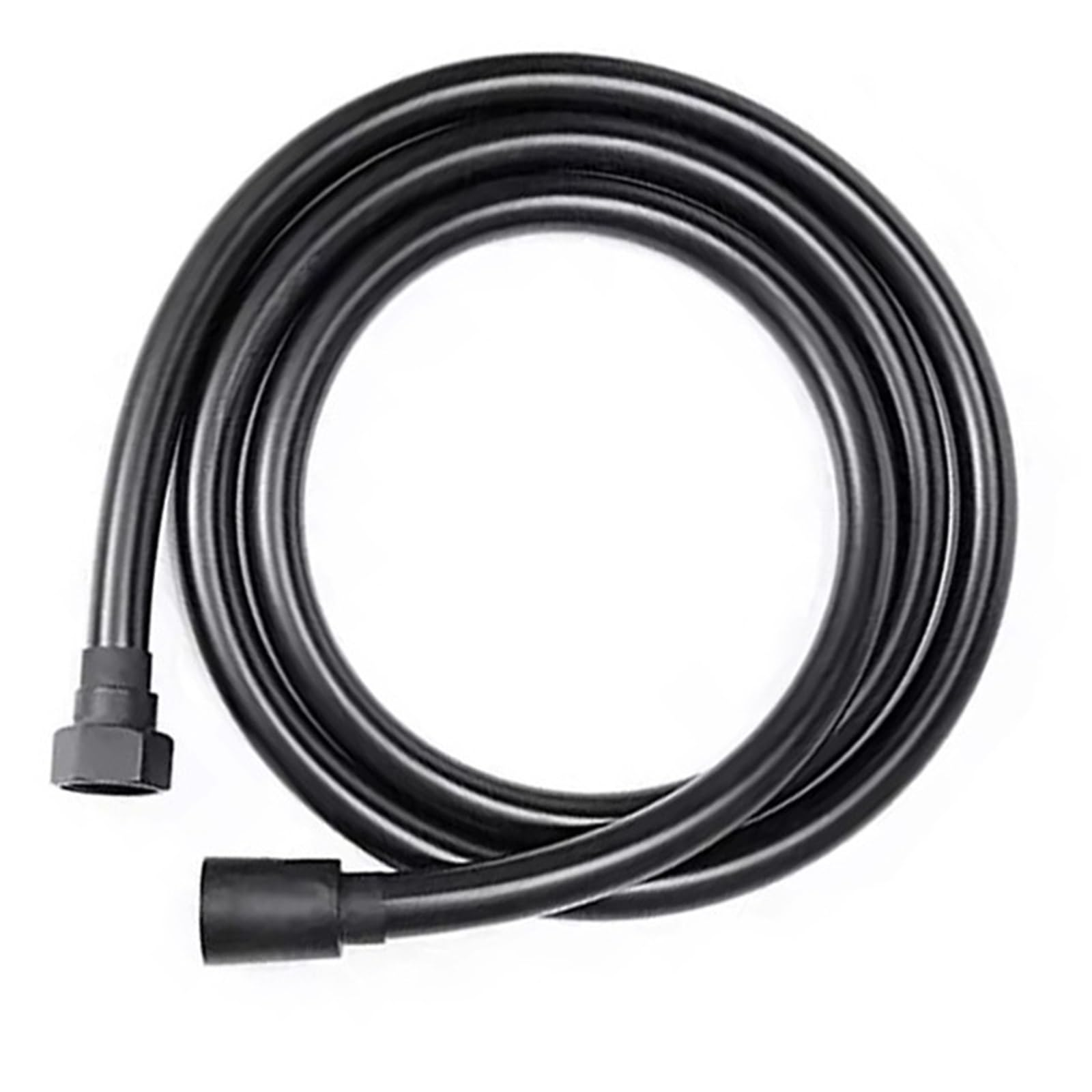 Djskldf Black Tubo Pvc 1.5M Pvc High Pressure Shower Hose Flexible Tube For Bathroom Head Golden Silver Bath Accessorie(Black)